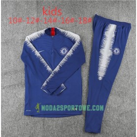 Chelsea Dziecięcy Komplet Bluzy Treningowe Niebieski 2018/19